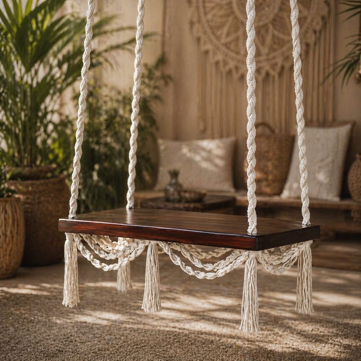 High Quality Macrame Swing For Garden & Beach